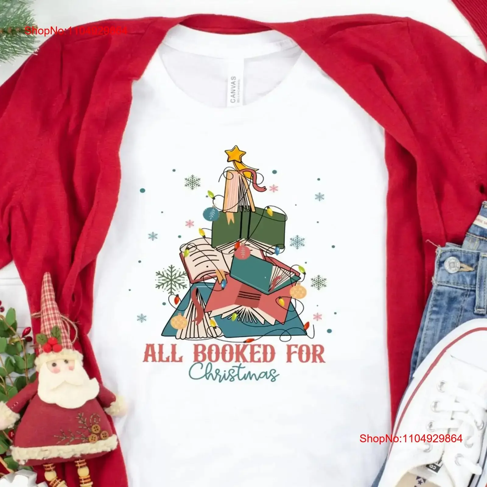 

Christmas Book Tree T Shirt Lovers Bookworm For Teachers School vintage Washed Slightly Comfortable graphic Soft Unisex