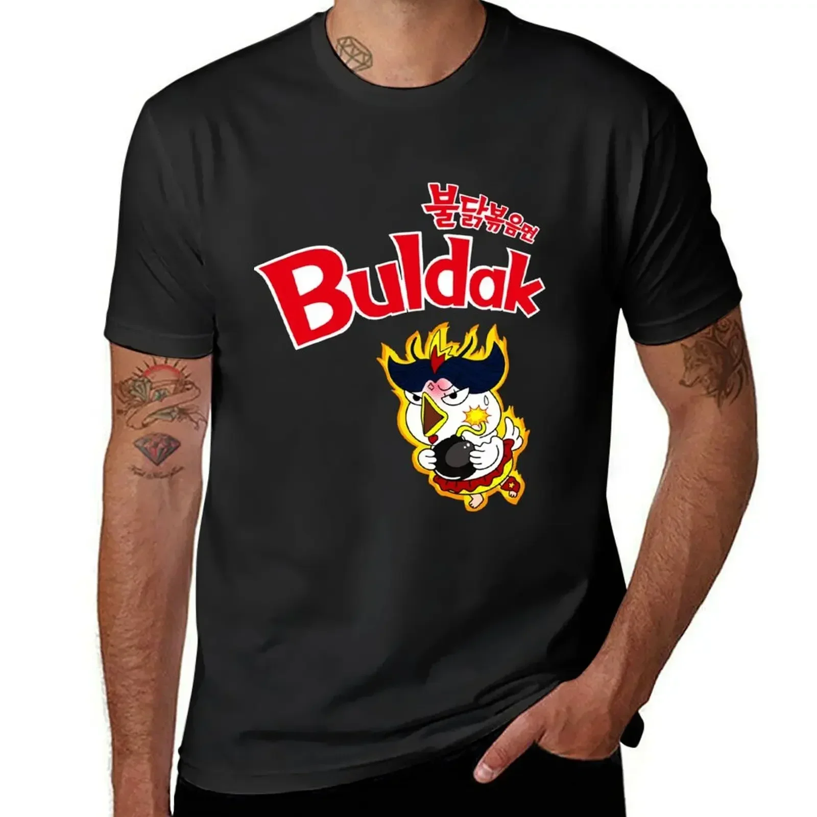 Buldak ramen chicken T-Shirt summer tops plus sizes summer top t shirt men