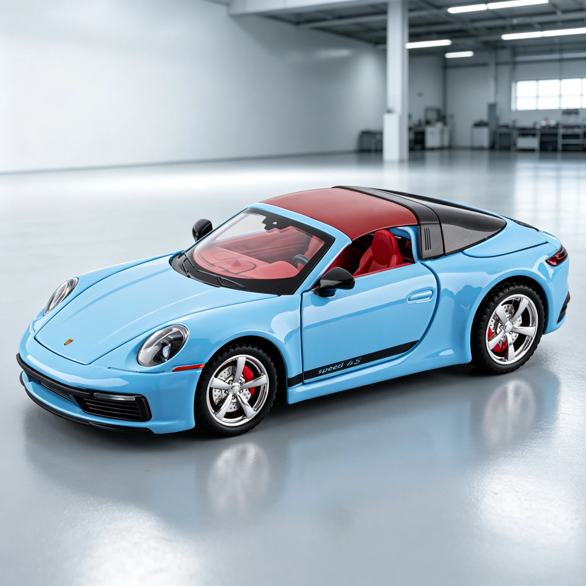 1:32 911 Alloy Diecast Convertible Model Sport Vehicle for Collection Gift Home Ornament Display Piece