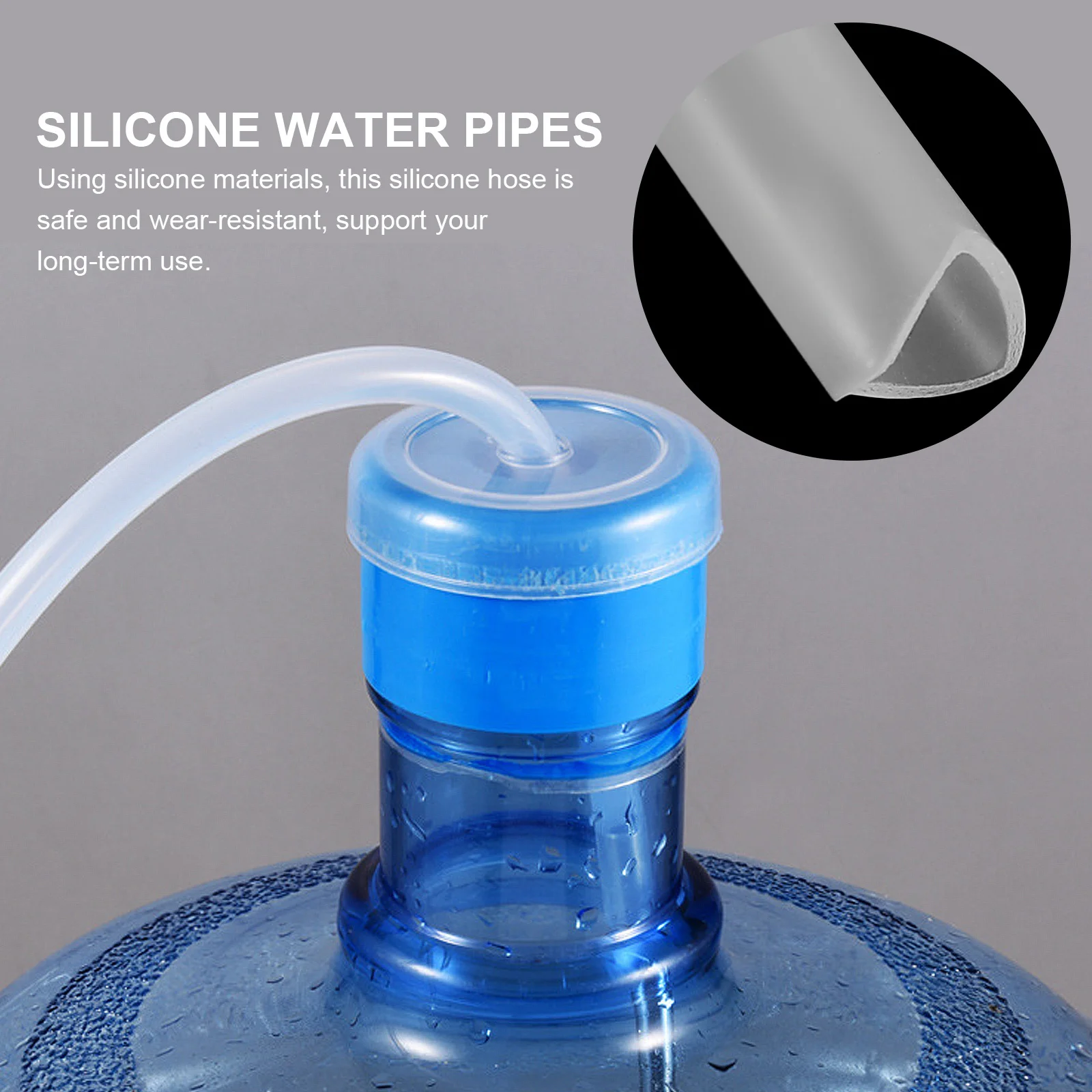 

4pcs Silicone Hose for Water Tubing For Water Pump Bottle Pump Compatible Electric Dispenser Parts Soft Flexible