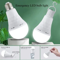Emergency LED Light Bulb E27 with Hook Switch Rechargeable Waterproof Touched Bulb For Power Outage Living Room Outdoor Camping