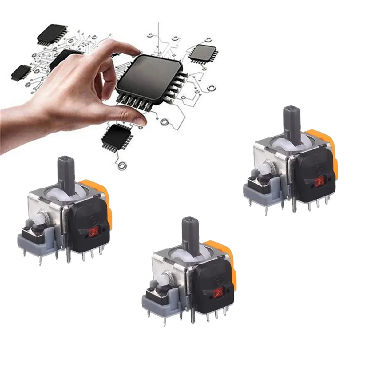 

10PCS Hall Electromagnetic Joystick for Gamepad Repair Parts Joystick Module No Drifting Thumbsticks