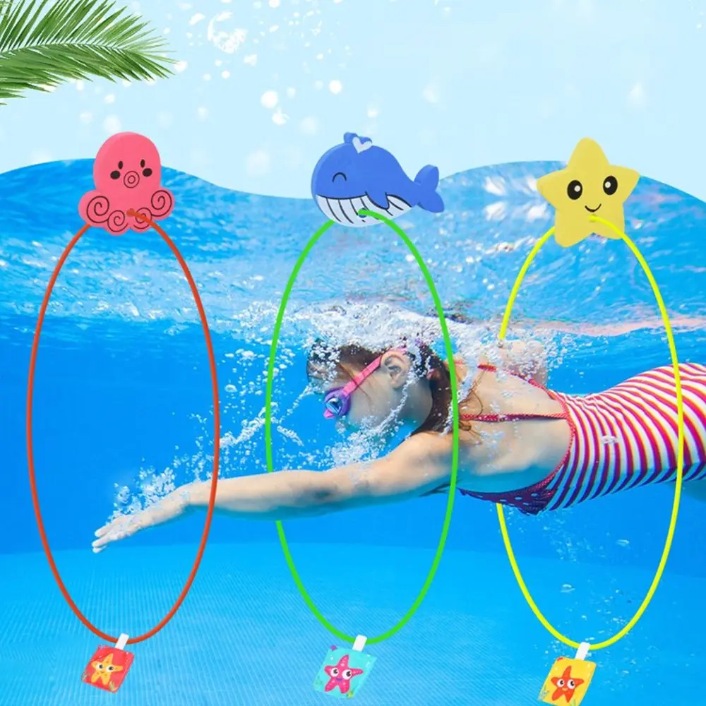 1/3PCS Swimming Pool Ring Dive Ring Set For Children Water Play Sport Diving Summer Beach Fun Toy Kids Swimming Pool Accessories