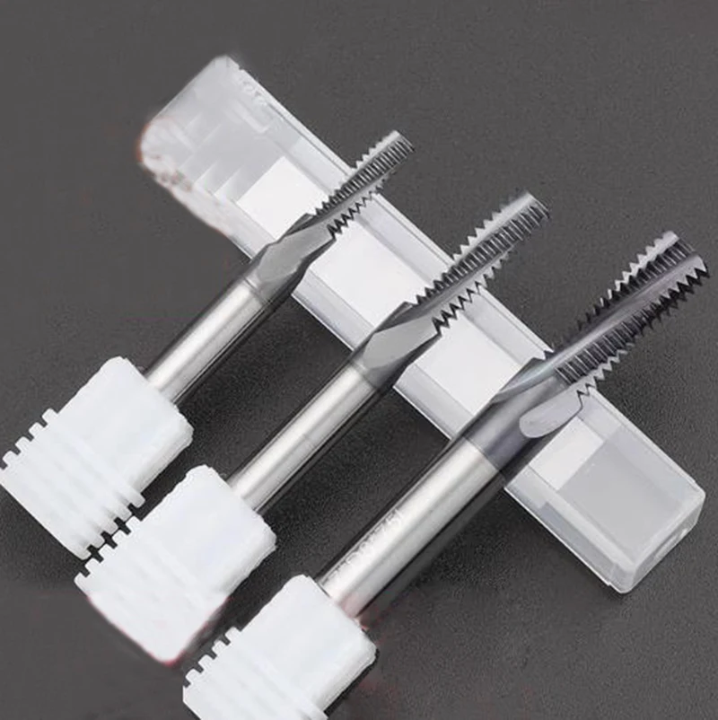 

HRC65 ° Концевая фреза с несколькими канавками, твердосплавная резьба, концевая фреза с покрытием AlCrN от M3 до M24 Для метчика