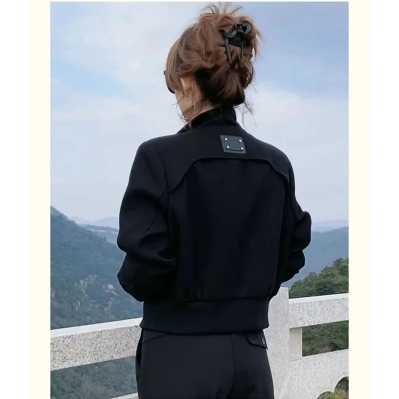 Sense Design Baseball Uniform Jacket Women\'s 2024 Spring New Coat Short Casual Joker Outerwear Explosions Overcoat Female Top