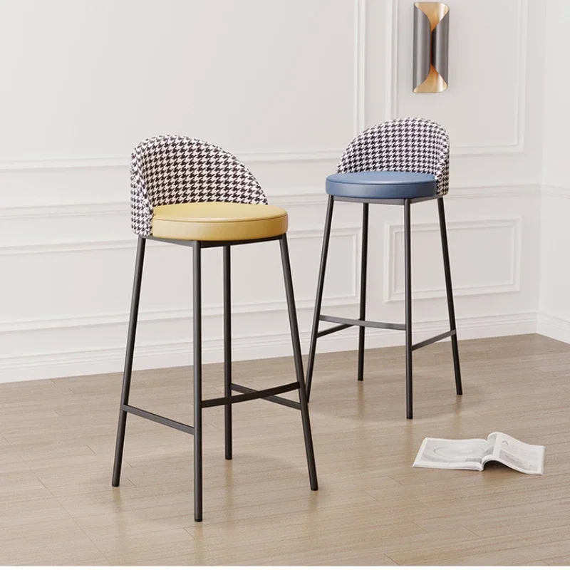 

European Luxury Minimalist Metal Zebra Print Chair High Table Makeup Artist Mainstays Bar Stool Sillas Para Comedor Furniture