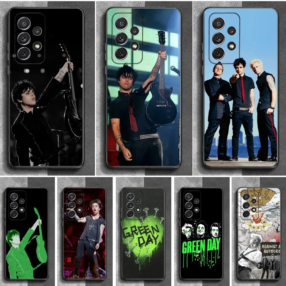 B-Billies J-Joe Green-Day Phone Case For Samsung S24,23,22,30,21,10,9,Ultra,Plus,Lite,FE,Soft Silicone Black Cover