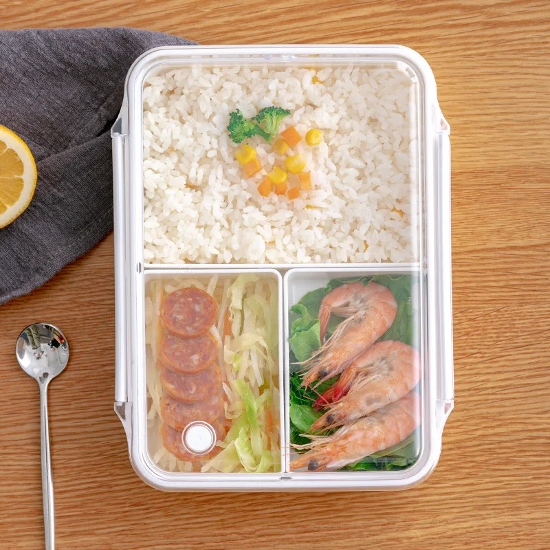 Separate Lunch Box Portable Bento Box Lunchbox Leakproof Food Container Microwave oven Dinnerware for Students