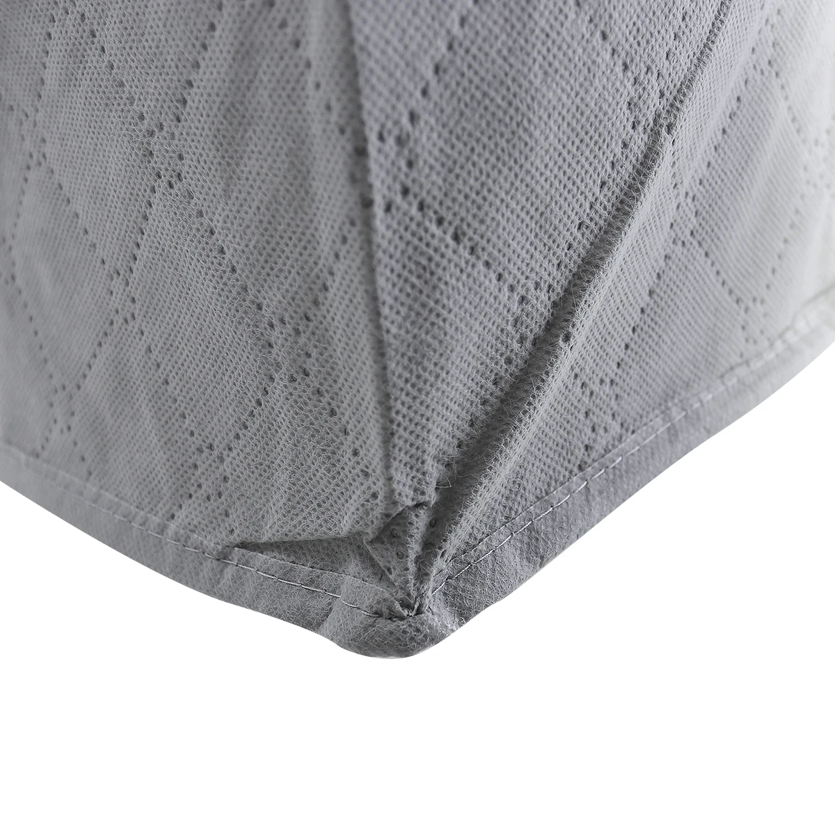 

65L Foldable Bamboo Charcoal Fiber Zippered 3-Layer Clothes Blanket Storage Bag Organizer Box (Grey)