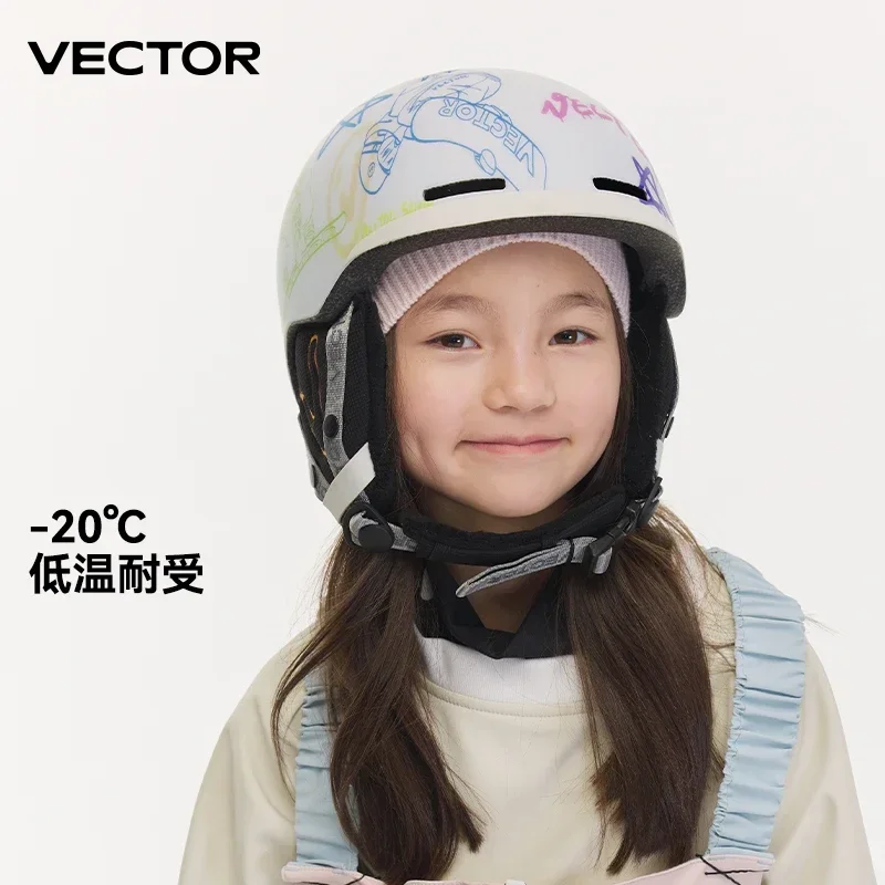 VECTOR Kids Children Ski Helmet Integrally-molded Outdoor Sports Protection Snowboard Helmet Man Women Skiing Equipment