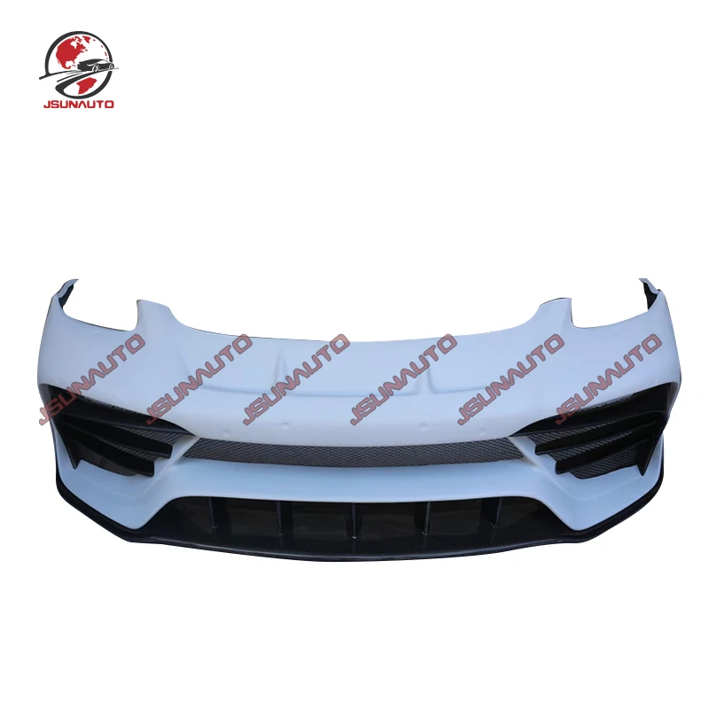 Front Bumper JS Style For Porsche Carbon Fiber FRP Bumper For Porsche 718 Cayman/Boxster PD Style Auto Lip Accessory