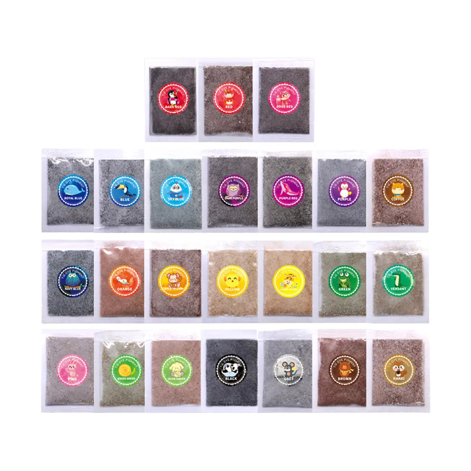 Tie Dye Powder Bulk Color Powder Packets for Craft for Children and Adults