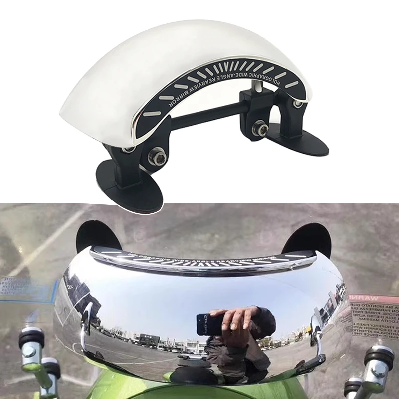 Universal Motorcycle Windscreen 180+ Degree Blind Spot Mirror Wide Angle Rearview Mirrors Rear View Mirror For BMW For HONDA