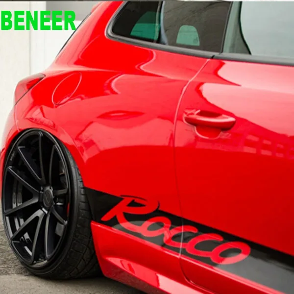 2pcs KK Rocco Car body sticker For VW Volkswagen Scirocco GTI R