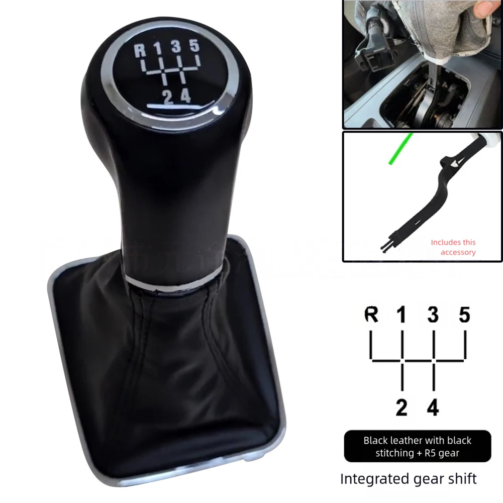 

Car Interior Upgrade Gear Shift Knob Interior Enhancement PU Leather Construction ABS Material Design Modern Car Gear Knob