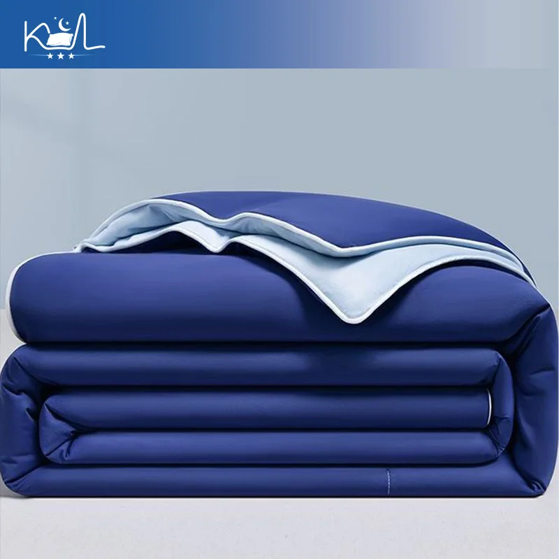 100% Mulberry Silk Summer Cooling Quilt, Lightweight Air Conditioner Comforter, Thin Cooling Blanket, Machine Washable