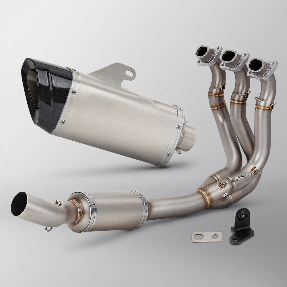 

For Triumph Trident Daytona Tiger 660 2021 2022 2023 Motorcycle Exhaust Full System Front Link Header Pipe Connect M12 Muffler