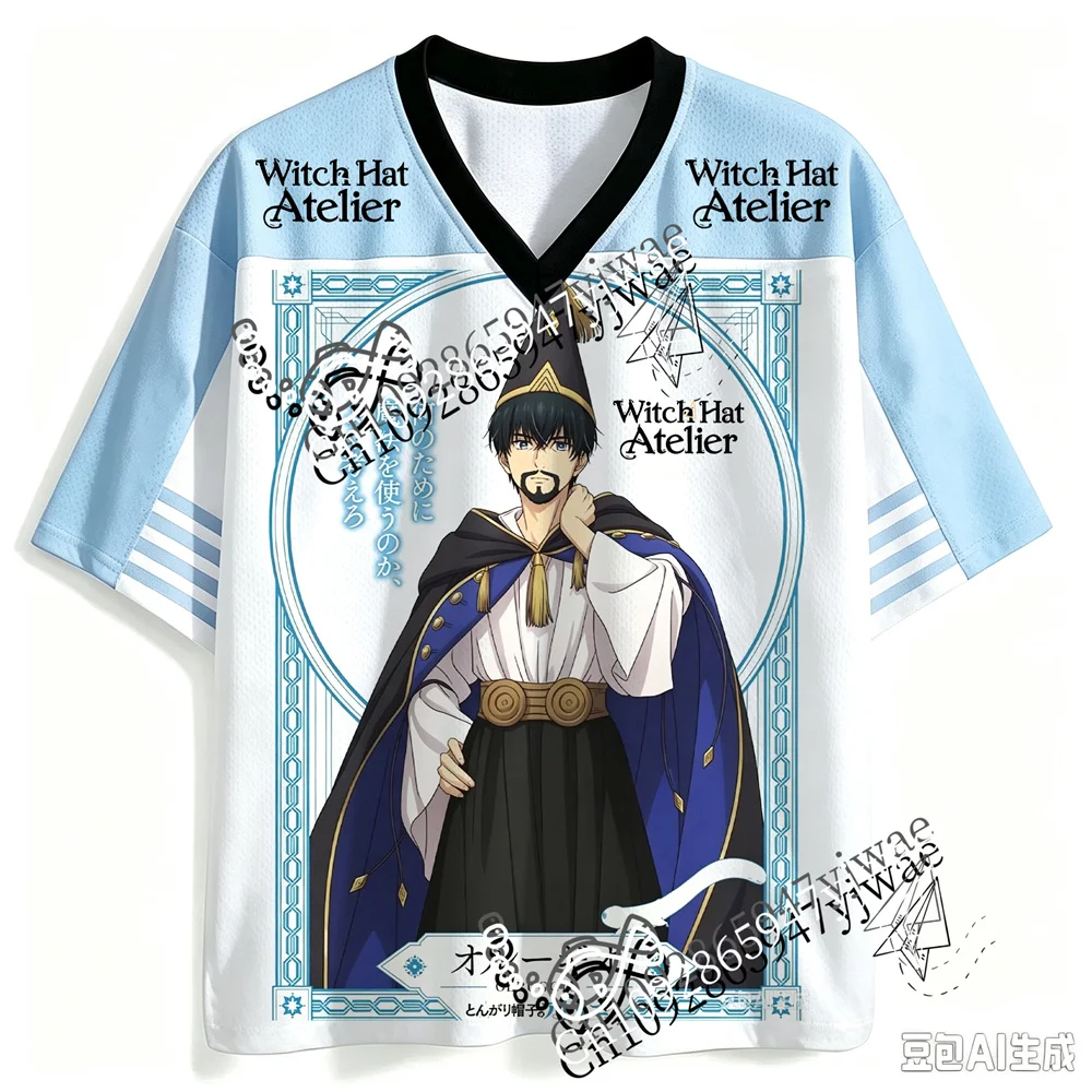 2026 Hexenhut Atelier Anime Coco Tetia Qifrey Grafik-Jersey V-Ausschnitt Modisches Streetwear-Fan-T-Shirt Sommer Herren Damen T-Shirt – Detail 6