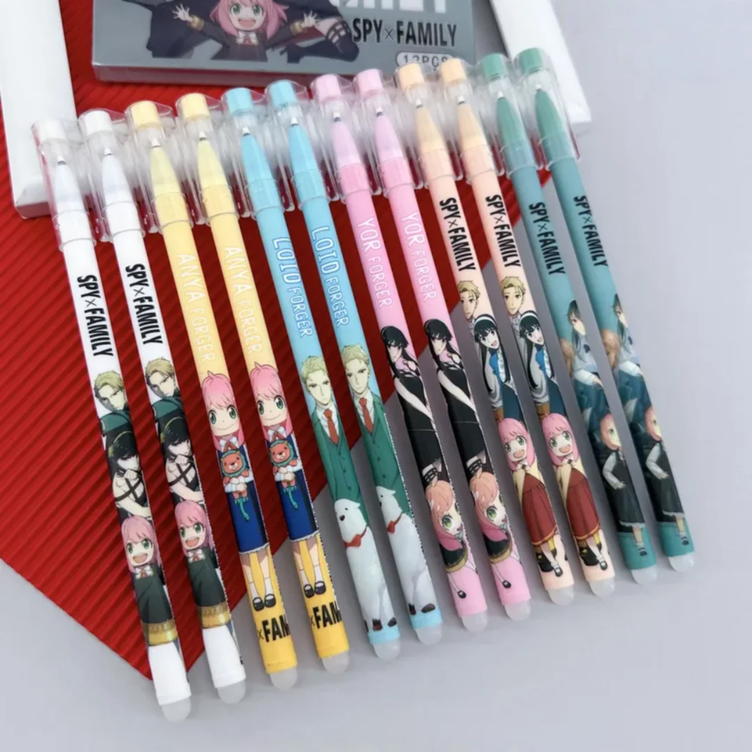 Kawaii SPY×FAMILY Anime Gel Pens, Back to School Stationery, Cute Birthday Gift for Spy Family Manga Fans