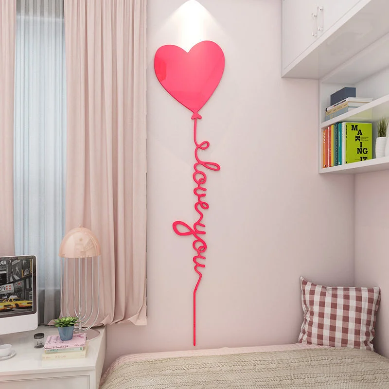 

Creative balloon 3d stereo wall sticker girl bedroom bedside wall decoration living room TV background wall sticker