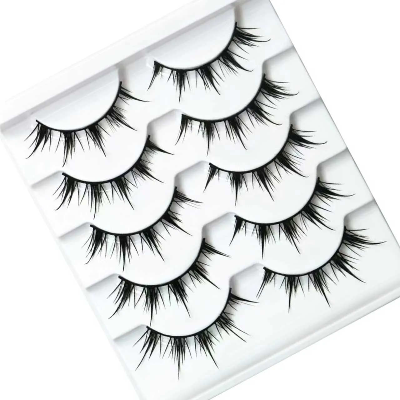 5ペアの悪魔まつげナチュラルメイクアップデイリーメイクアップCOSまつげ`