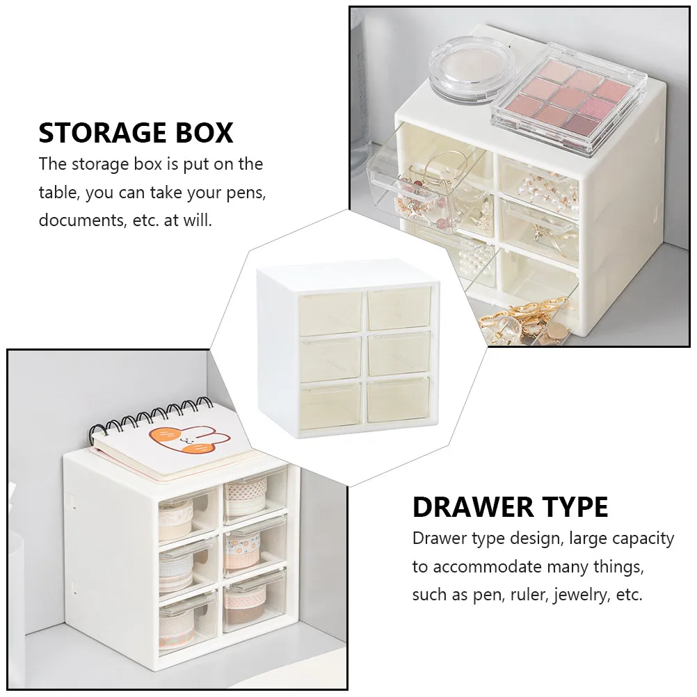 Multi-Layer Drawer Storage Box Plastic Desktop Organizer Stationery Case with High Grade Material for Students Teachers