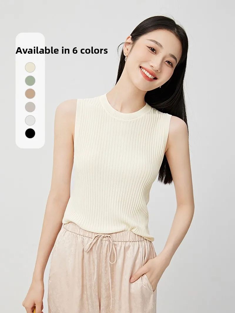 

MIJOR Quali Ice Silk вязаная база irt женская внутренняя одежда жилет летняя новинка Sle ort H-ape жилет однотонный топ