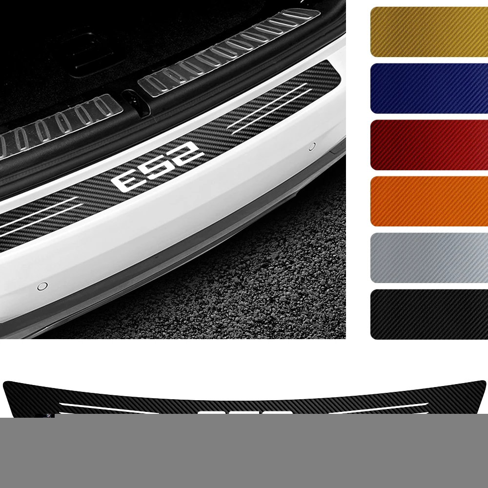 For BMW E28 E30 E34 E36 E39 E46 E52 E53 E60 E61 E62 E70 E71 E83 X1 X3 M Car Accessories Rear Bumper Trunk Carbon Fiber Stickers