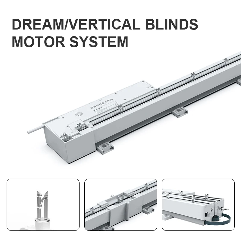 Tirai Vertikal Bermotor Terbuka Ganda Mendukung WiFi TuYa
