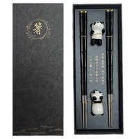 Chinese bamboo Chopsticks Japanese Korean Sushi Stainless Steel Chopsticks Wedding Gift Chop Sticks Two Pairs Chopsticks Set