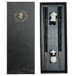 Chinese bamboo Chopsticks Japanese Korean Sushi Stainless Steel Chopsticks Wedding Gift Chop Sticks Two Pairs Chopsticks Set