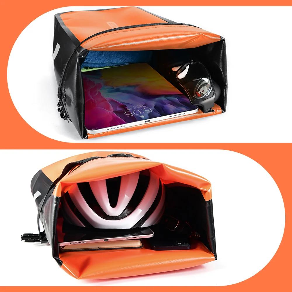 NEWBOLER 10L 20L Wasserdichte Radfahren Fahrrad Gabel Tasche Quick Release Fahrrad Hinten Sitz Stamm Tasche Fahrrad Tasche Fahrrad Zubehör – Detail 9