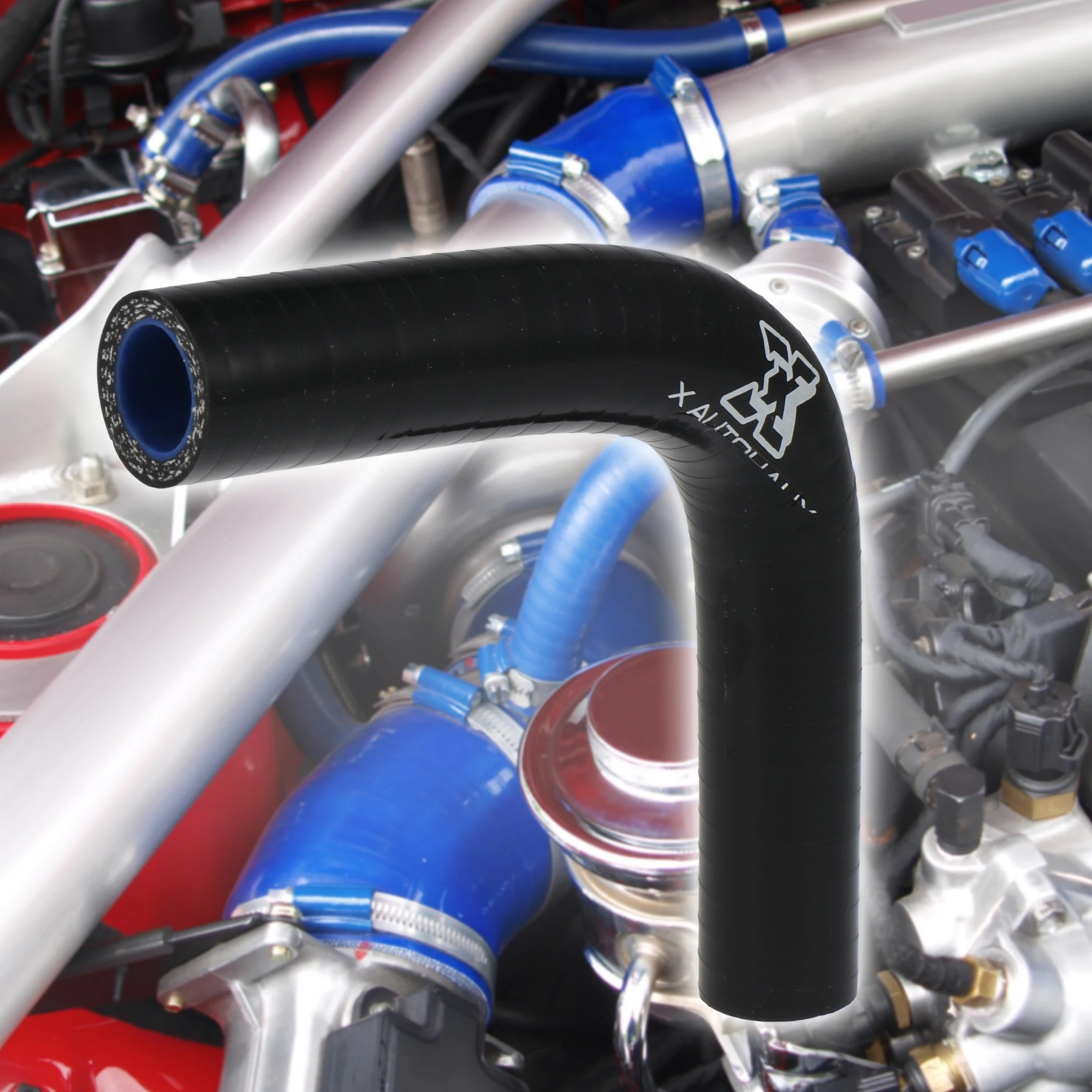 UXCELL Silicone Tube 100mm Length 13-16mm 16-19mm 16-22mm 51mm-76mm 90 Degree Elbow Silicone Hose Coupler Intercooler Tube Pipe