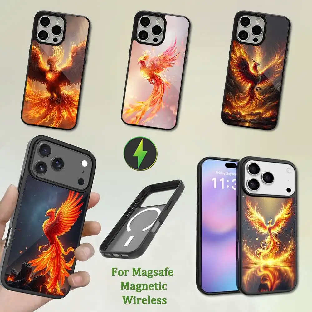 

Myth Art Beautiful Phoenix Phone Case For iPhone 13,12,11,16,15,17,14,Pro,Max,Plus,Mini,Magsafe,Magnetic Wireless Charging