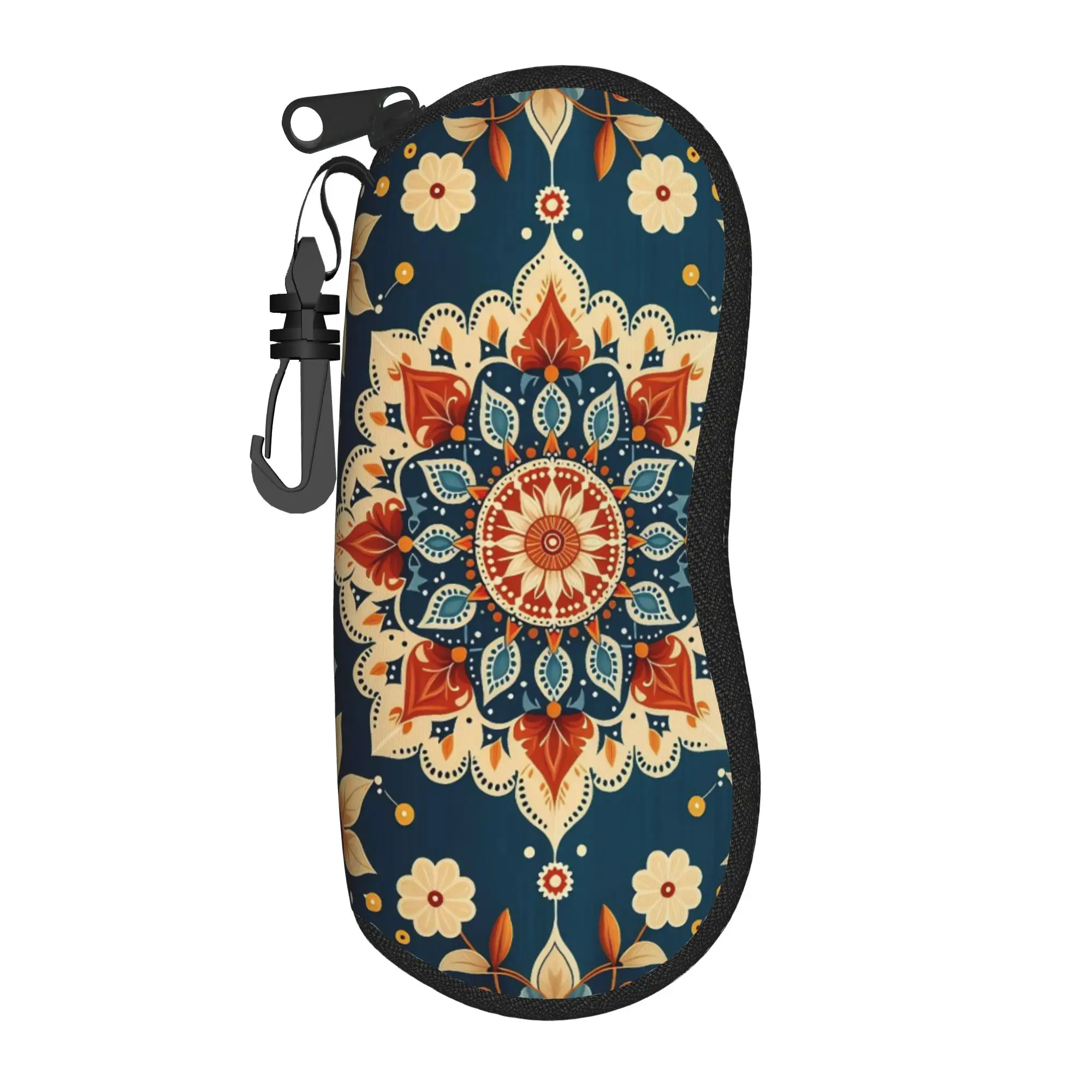 Retro Bohemian Woven Pattern  Glasses Case  Travel Sunglasses Case For Men Women Fashion Eyewear Box Zip Eyeglass Protector