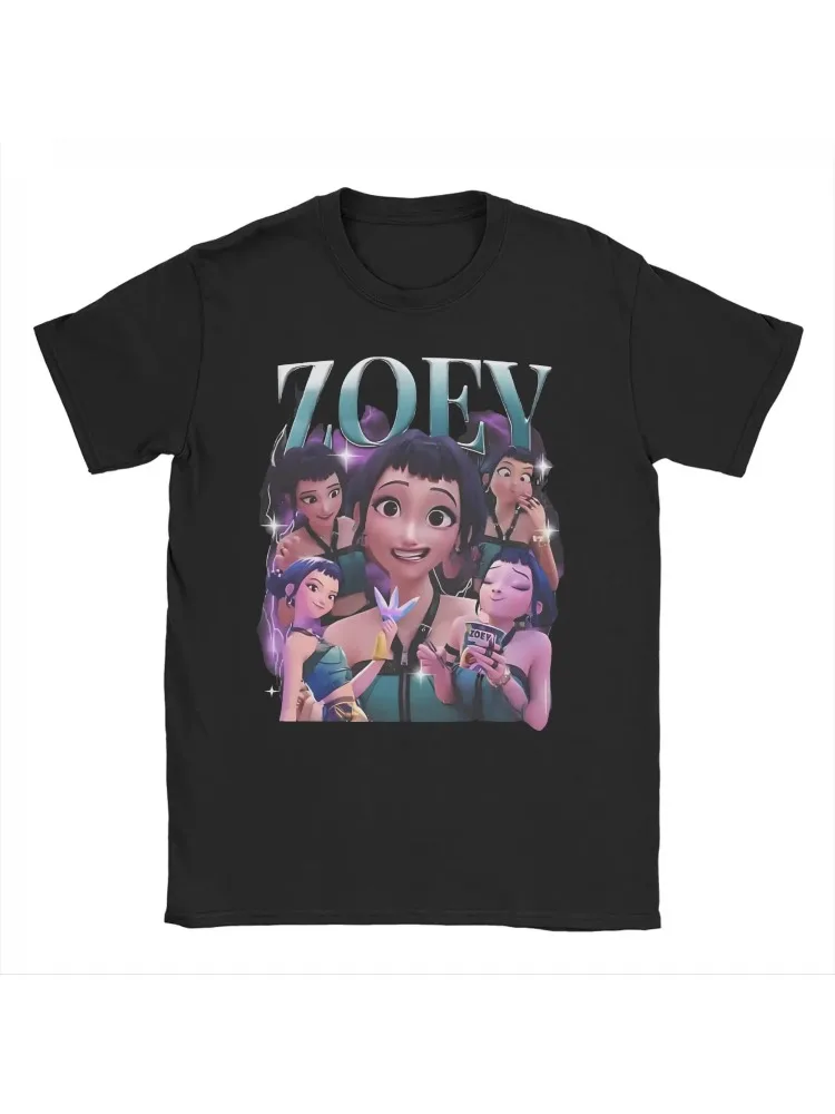 

Vintage KPop Demon Hunters Zoey Print T-Shirt Anime Short Sleeve Tee Summer Girl Boy Shirt Casual Tops Crewneck Clothing