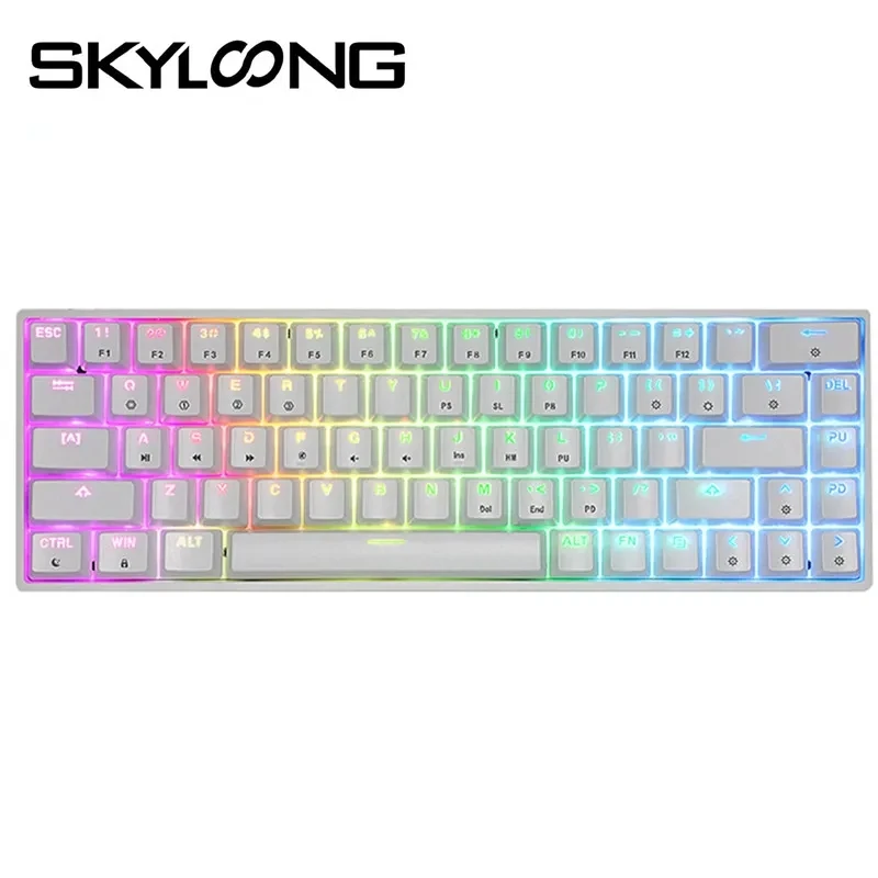 

Skyloong GK68 68 Keys Mechanical Keyboard Mini Portable Detachable Cable Optical Hot Swappable SK68 Gaming Keyboards For WIN/MAC