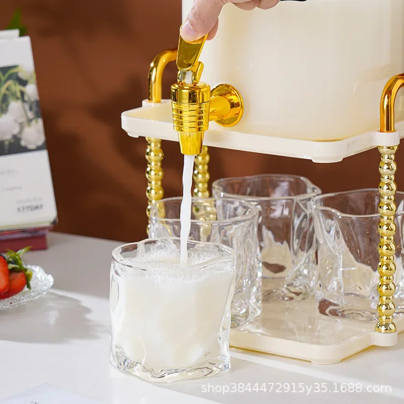 

X-15 Cold Water Kettle Set Heat Resistant High Temperature Glass Beverage Bucket Household Flower Tea with Faucet