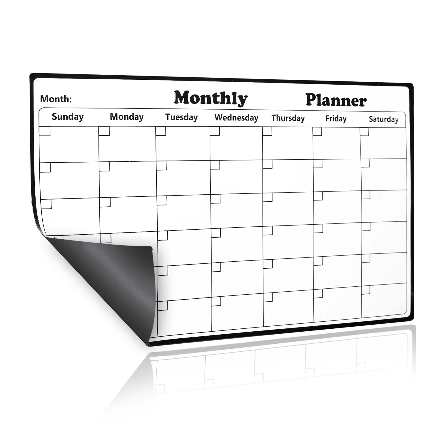 1 Sheet Fridge Calendar Magnetic Dry Erase Calendar Whiteboard Calendar for Refrigerator Planners Fridge Magnet Sheets