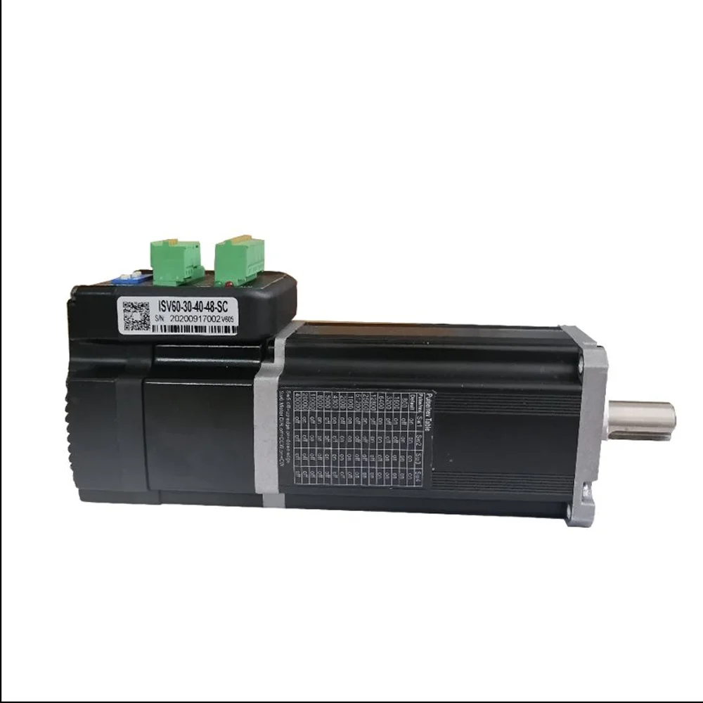 IHSV60-30-40-48-SC CNC3-Phase 1.27NM 400W 48V 3000RPM Integrated Servo Motor With Brake Latest V605 Easy Servo For CNC Machine