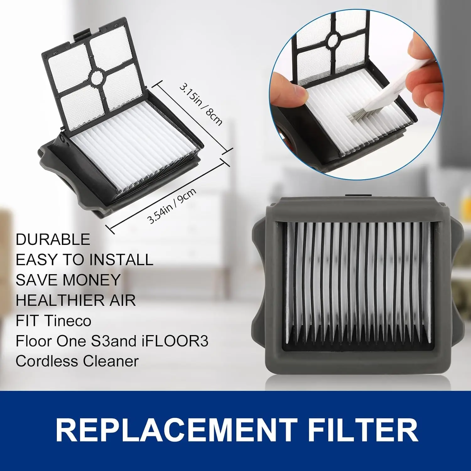 HEPA Filters For Tineco iFloor 3/ Floor One S3/ Floor One S5/ Floor One S5 Pro 2 Wet Dry Vacuum Cleaner Filter Accessories