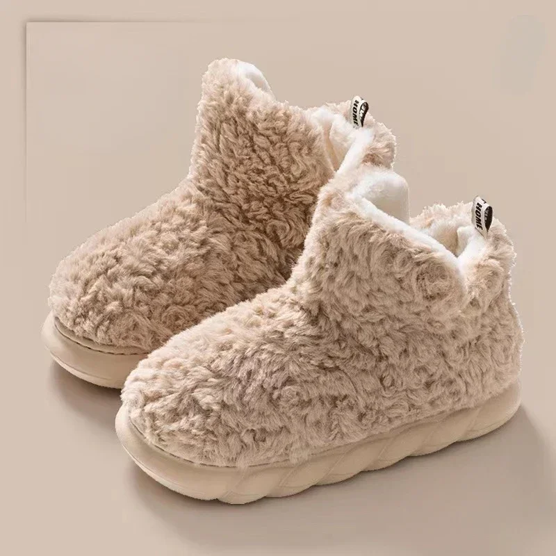 Pantofole per le donne inverno 2024 nuovi stivali caldi e accoglienti per la casa Indoor Cute Soft Sole scivoli in peluche per scarpe di cotone