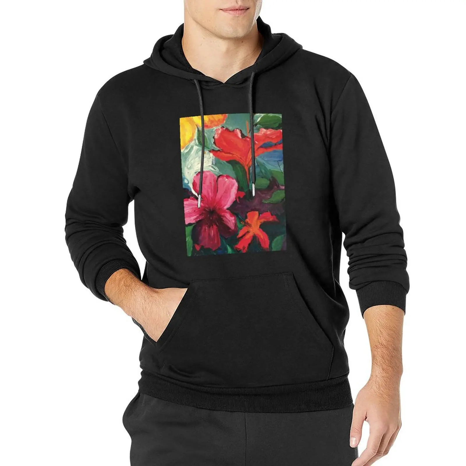 

Hibiscus depths Pullover Hoodie winter clothes korean style clothes hoodie graphic