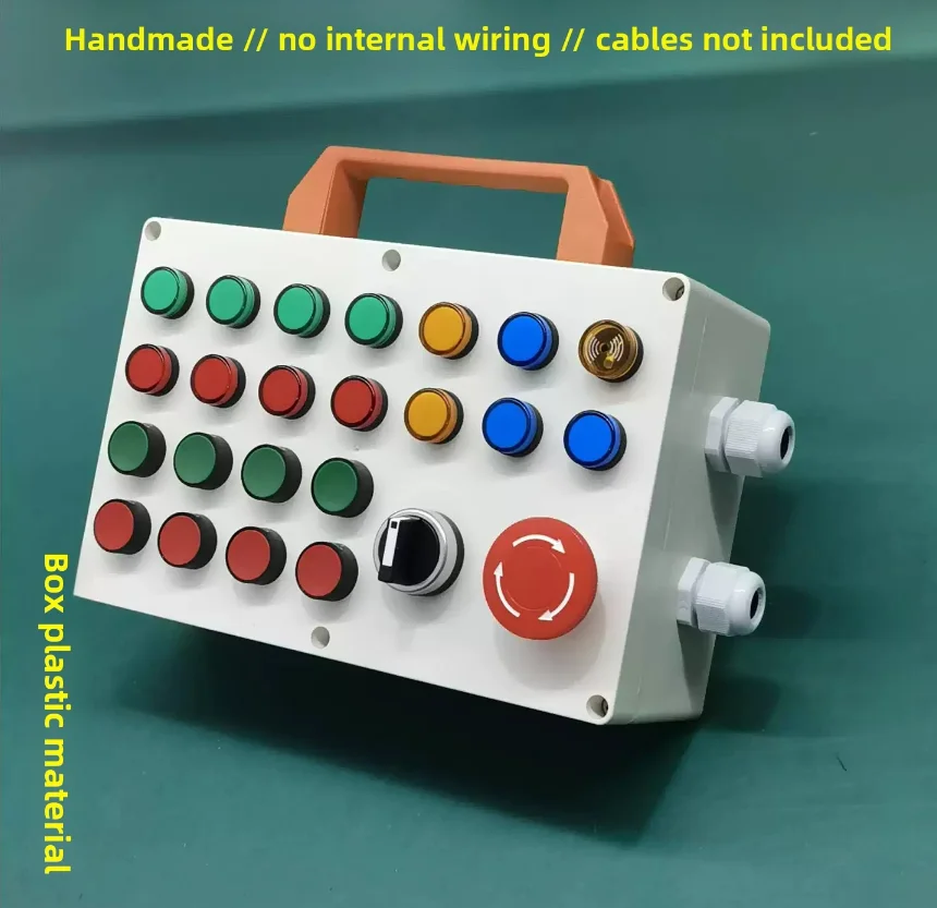 PLC Debugging Push Button Operation Box 24-Hole Terminal Connector For Electrician Automation Training Practical Learning