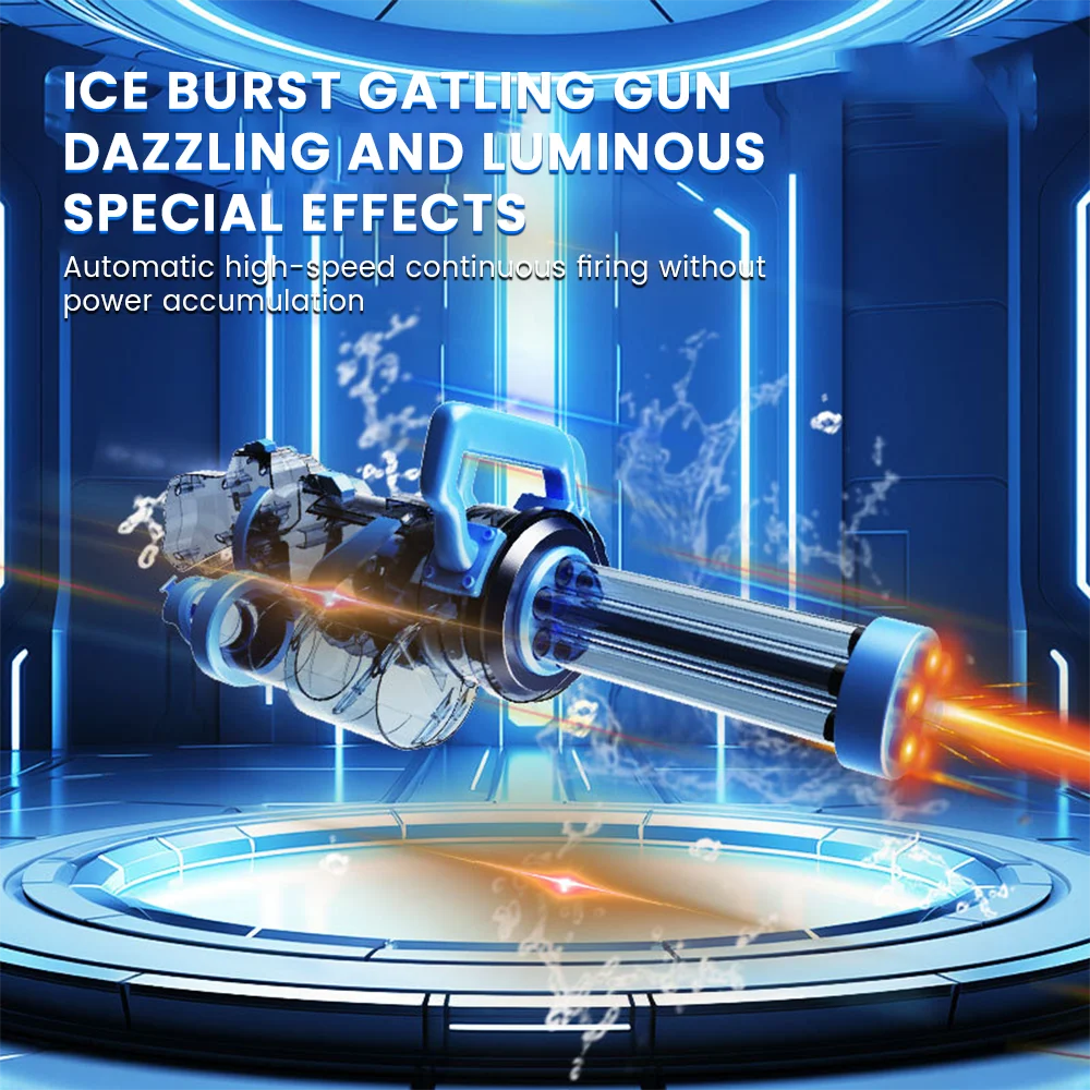

2025 The Strongest Gatling электрический водяной пистолет, игрушка, летний пляжный бассейн, боевой светильник, водяной пистолет для стрельбы, подарки для мальчиков и взрослых