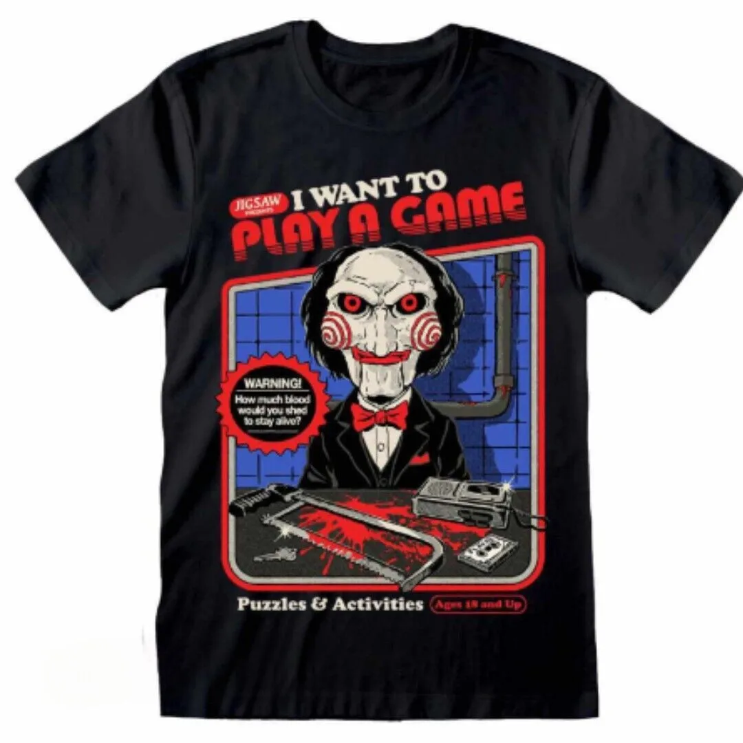 

Футболка Saw - I Want To Play A Game (Steven Rhodes) L99066 Мужская одежда Бренды Забавные футболки Подарки для мужчин Мужская одежда