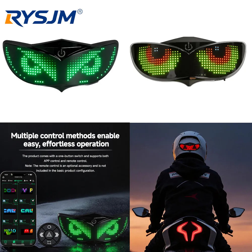 新型バイク用スマートledヘルメットディスプレイ（ヘルメットなし）デビルズアイダイナミック自転車ヘルメットライト（スクーター、自転車、バイク用）