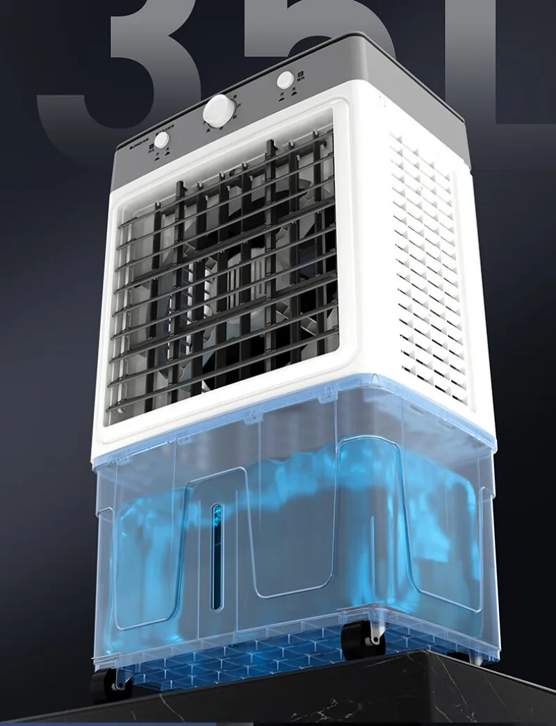 Powerful Evaporative Air Cooler High-Volume, Portable, Water-Cooled Fan for Home Cooling Single-Cooling Function