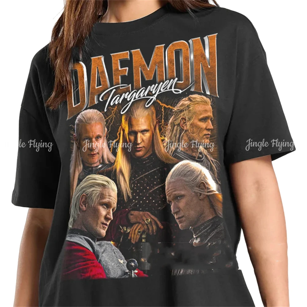 Retro Daemon Targaryen Graphic Tee Tv Series Unisex T-Shirt