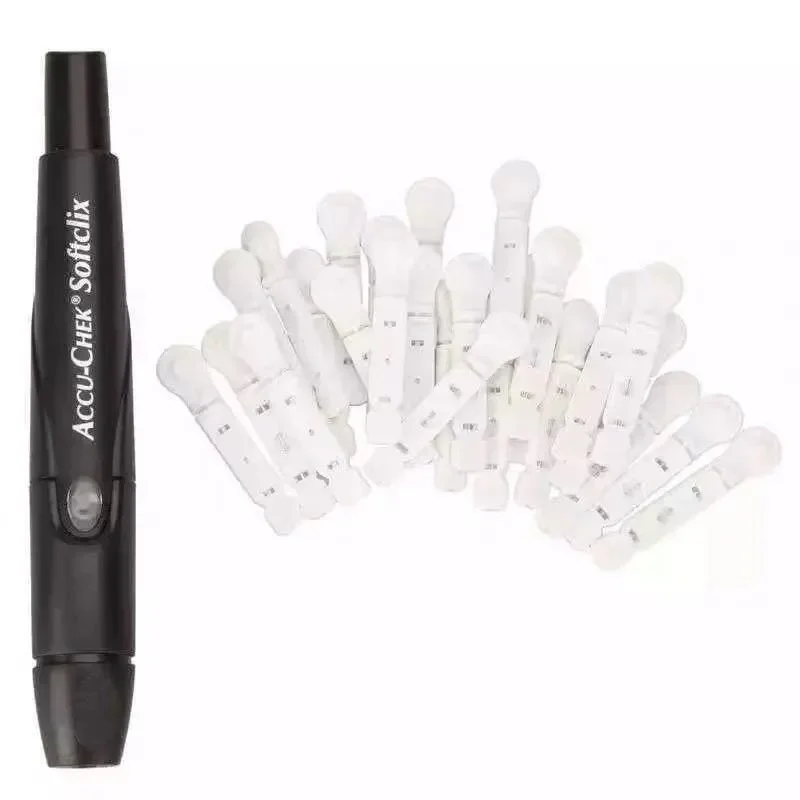 Accu-Chek Softclix FastClix Dispositivo de lanceta Kit Accuchek control de accu para diabetes Sangre estéril de dedo 50 lancetas